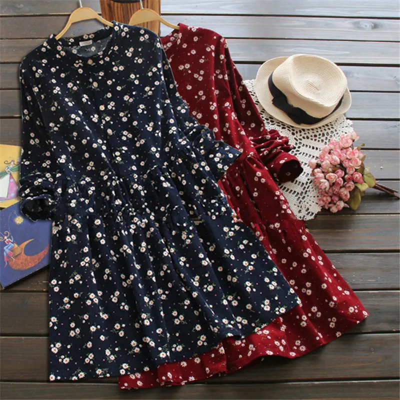 Женская одежда осенняя и зимняя новая женская блузка с цветочным принтом длинное