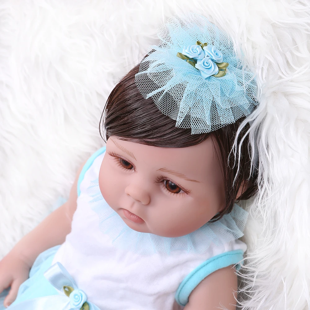 NPK 48 см новорожденная кукла bebe reborn baby girl полный корпус силиконовая Мягкая Реалистичная кукла игрушка для ванны Водонепроницаемая Анатомически правильная