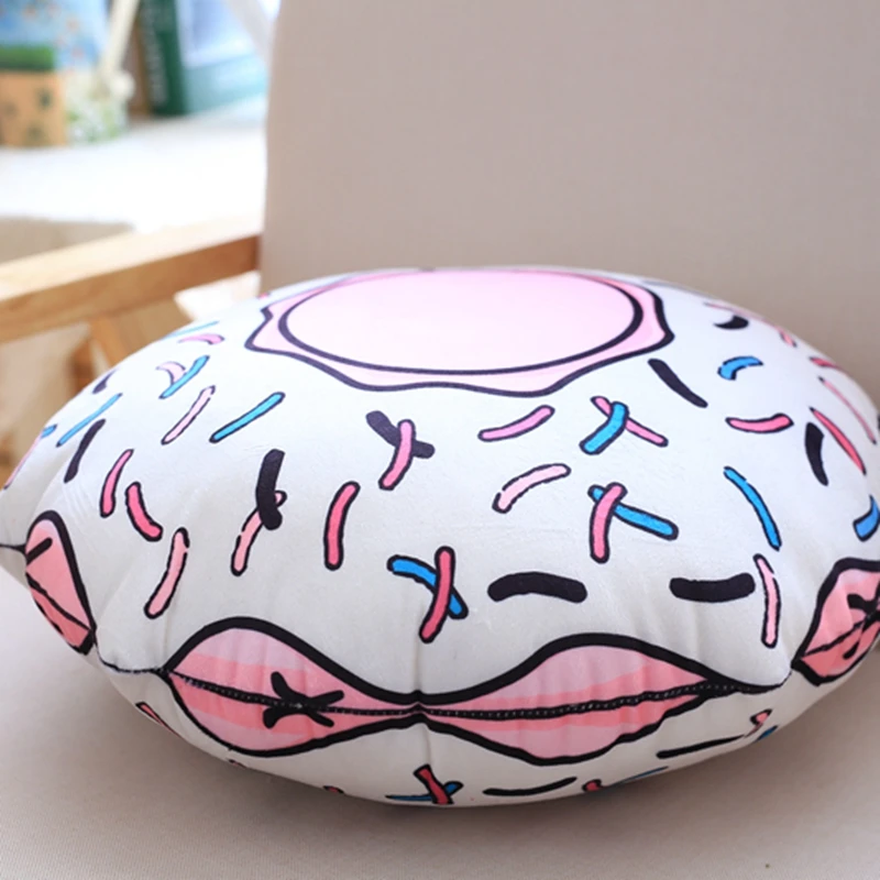 1pc Cute Pink Donut Bottle Shape Plush Pillow Stuffed Soft Down Cotton Cushion Sofa Decoration Toy Simulation Doll Gift for Kids | Игрушки и