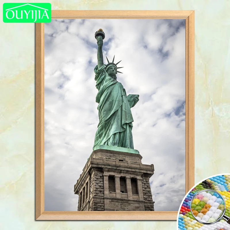 Всемирно известная Статуя Свободы США 5D алмазная живопись сделай сам | Отзывы и видеообзор