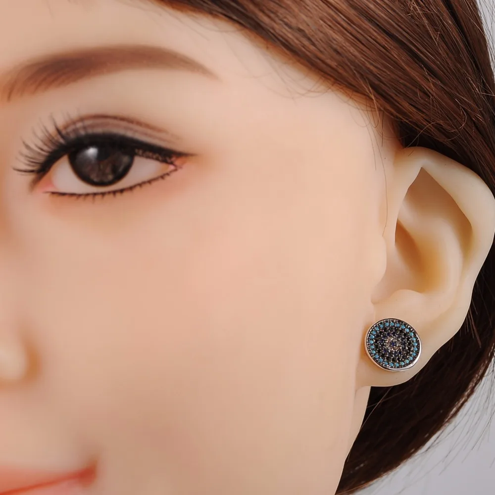 Модные ювелирные украшения KIVN турецкий синий глаз ПАВЕ CZ фианиты свадебные