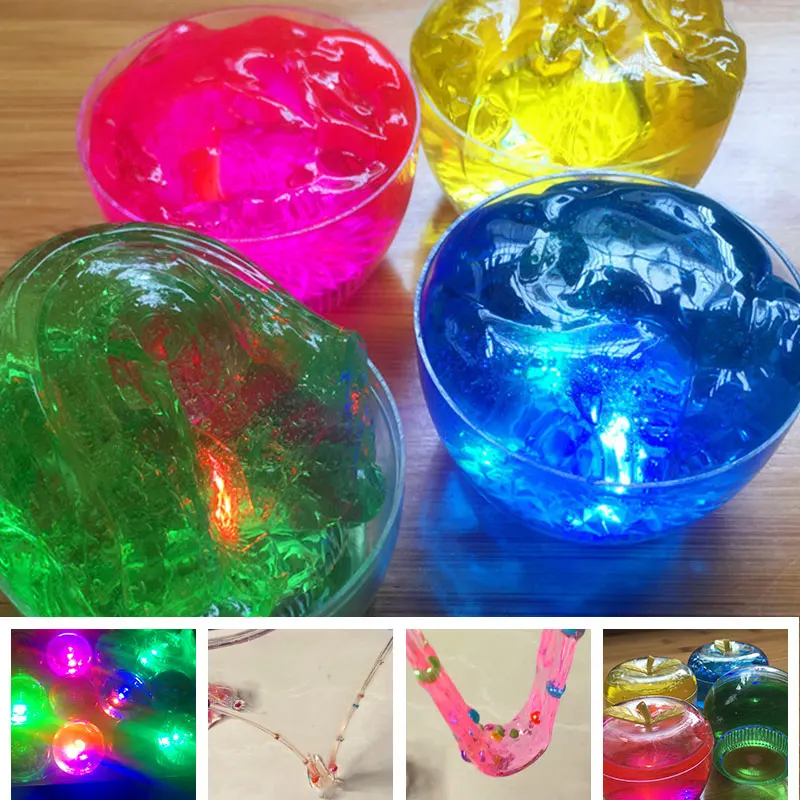 Clear Slime Fluffy Toys Electricity Creative Foam Decor Multicolor Luminous Crystal Mud Pate slime gum For | Игрушки и хобби