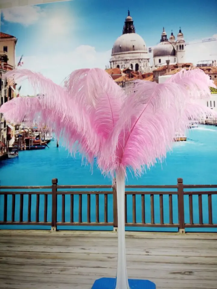 Новинка! 50 шт./лот Натуральная роза страусиные перья 40-45 см/16 &quot-18&quot Бесплатная