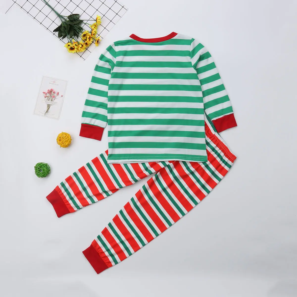 Christmas Family Pajamas Set Xmas Adult Women Kids Sleepwear Nightwear Outfits Families Photography Props | Мать и ребенок