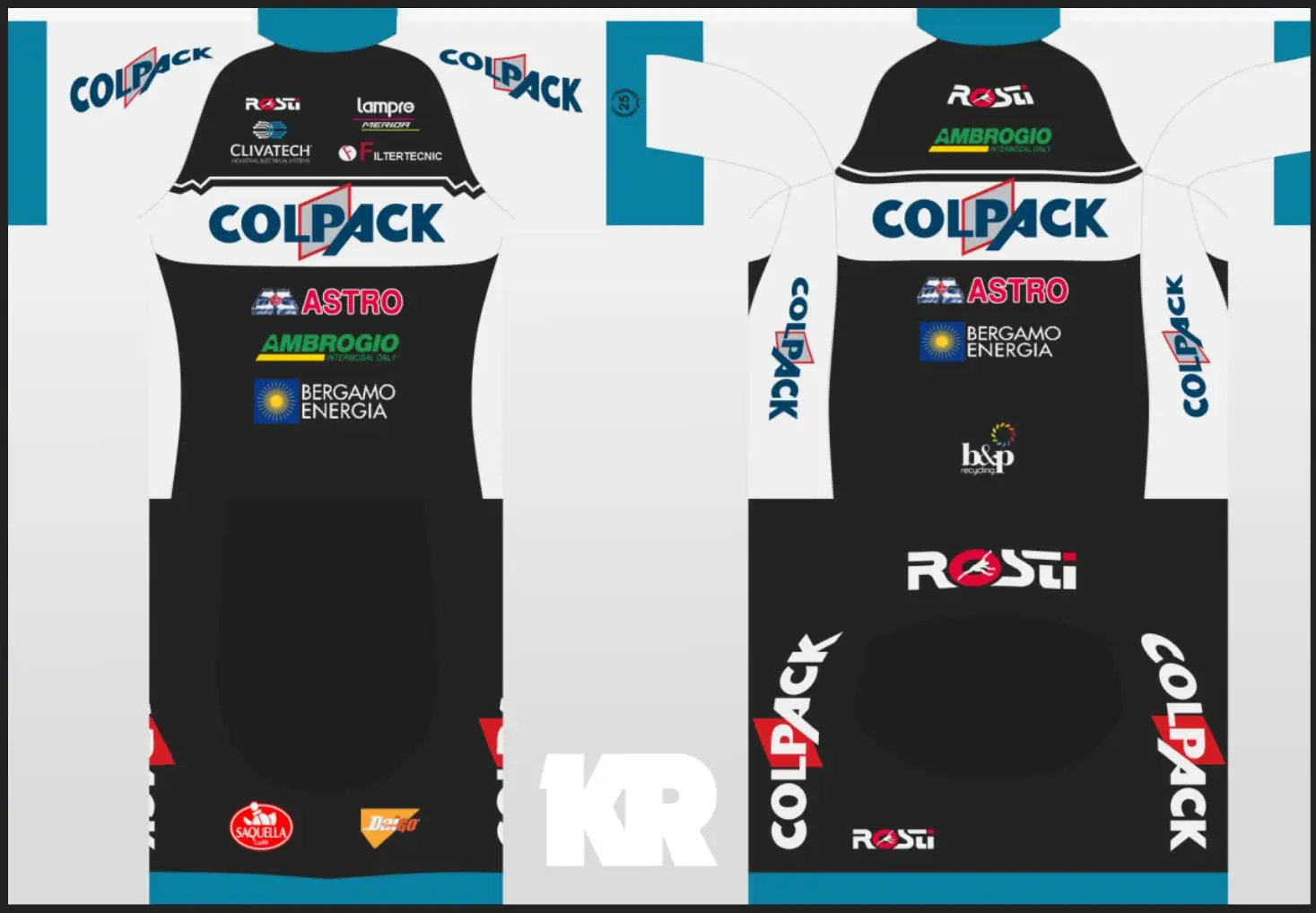 COLPACK ROSTI pro team cycling jersey customization Garment factory High quality low price cycle clothe quick dry cycling team