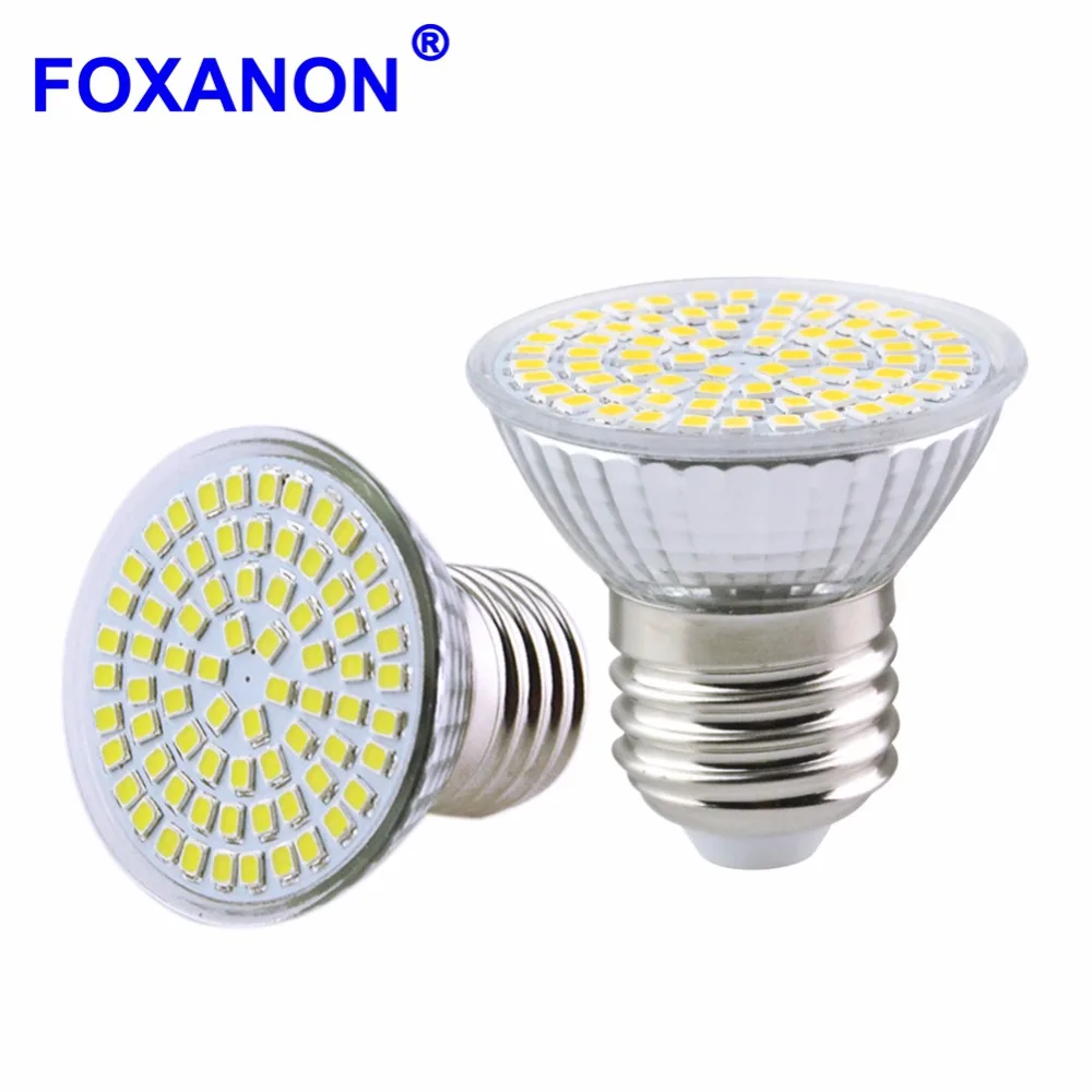 Светодиодный прожектор E27 4 Вт 6 8 220 В светодиодные лампы 2835SMD 54 светодиода 72