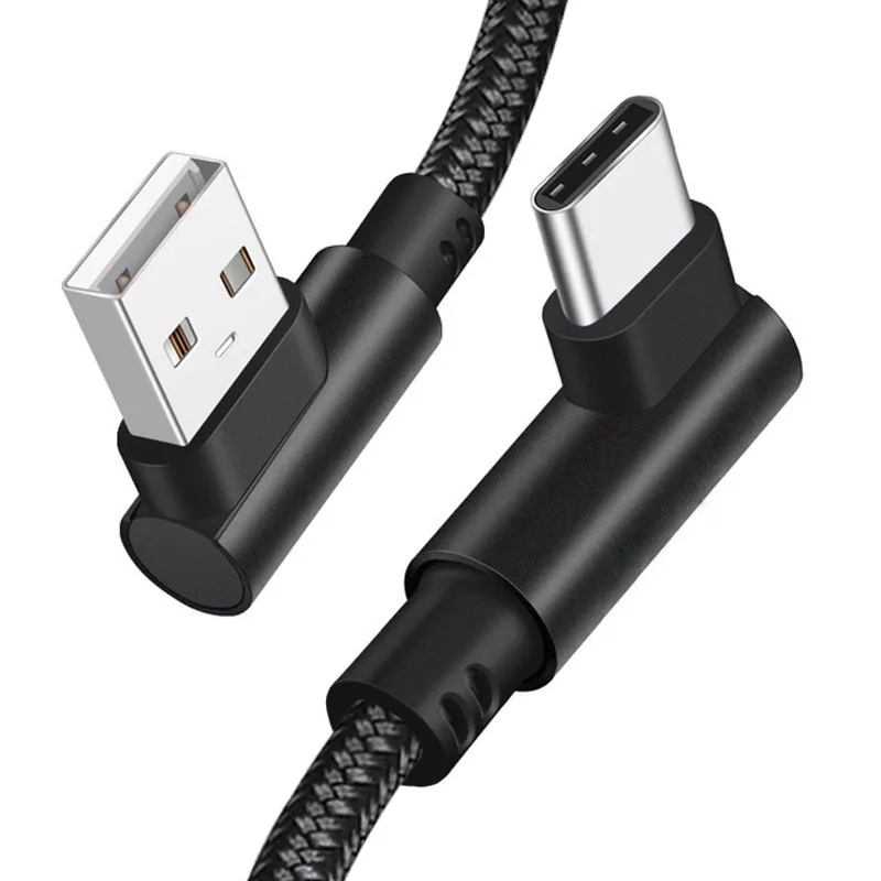 0 25 1 м 2 длинный Usb кабель типа C 90 градусов правый угол тип USB зарядный провод шнур