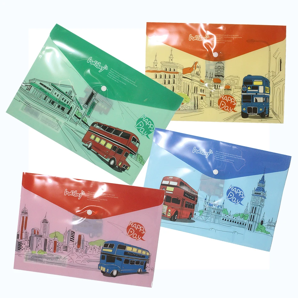 Прозрачная Водонепроницаемая Переносная папка для канцелярских товаров 4 шт. с