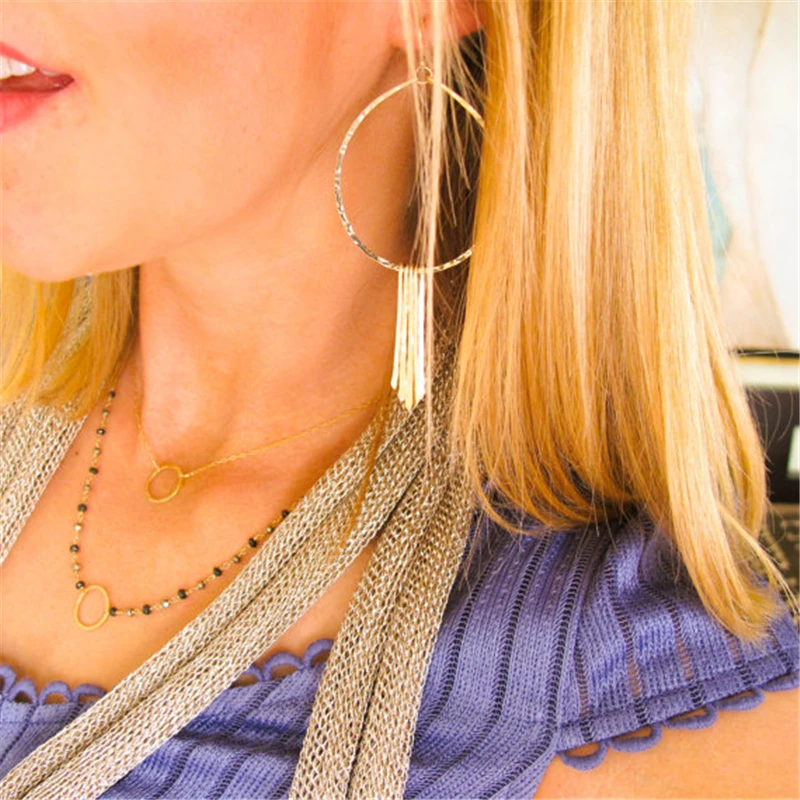 Большие золотые серьги кольца ручной работы из серебра 925 пробы/золота полные