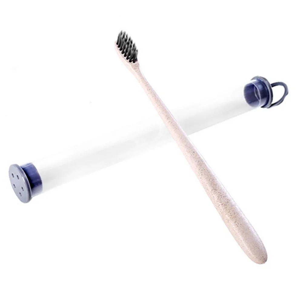 adult bamboo charcoal toothbrush soft pollution-free toothbrushes wheat straw biodegradable eco-friendly | Красота и здоровье