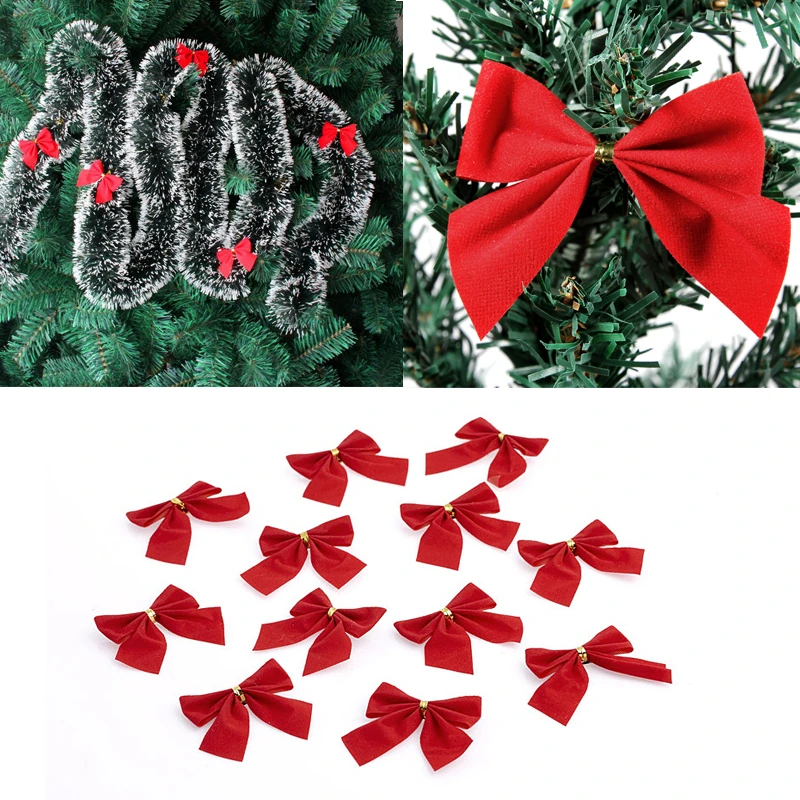 12 шт. декоративные банты для новогодней ёлки|decorative ornaments|decoration partydecorative red |