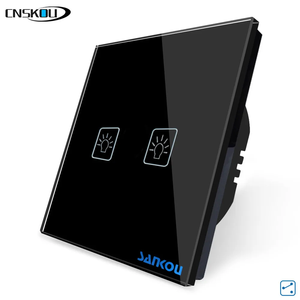 Cnskou ЕС Стандартный 110 V 220 сенсорный выключатель белого цвета с украшением в виде