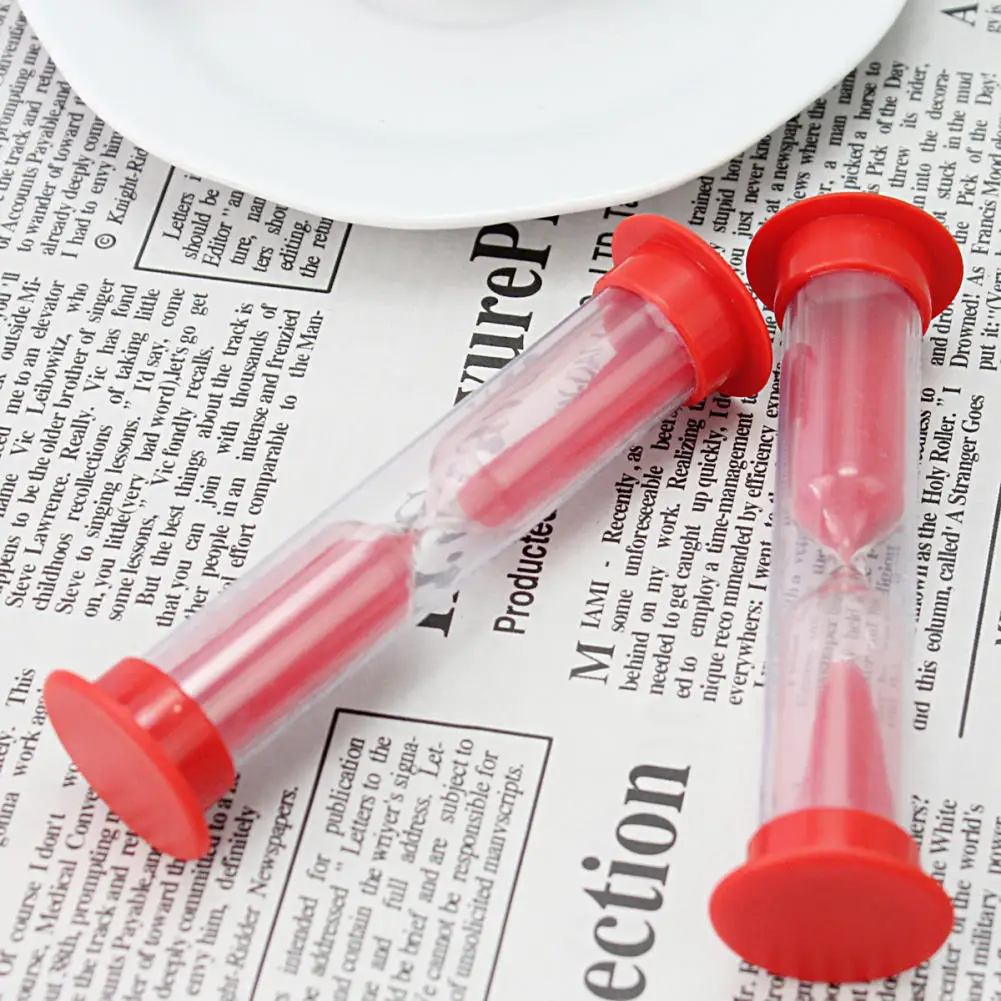 Детский комплект из 2 предметов красного цвета зубная щетка песочные пластиковые