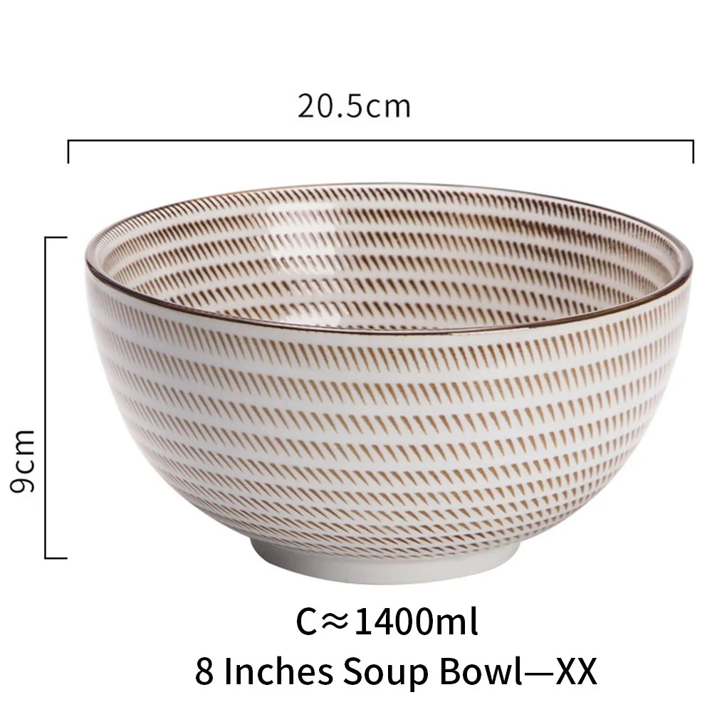 Soup bowl XX MDZF SWEETHOME керамическая чаша лапша суп салат риса посуда 6 дюймов и 8 дюймов - Цвет: Soup bowl XX