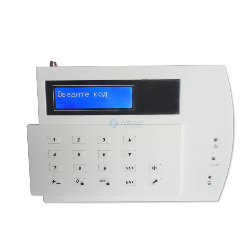 Русский GSM Беспроводная Охранная Система с ЖК дисплеем поддержка Motion Video Camera Quad band