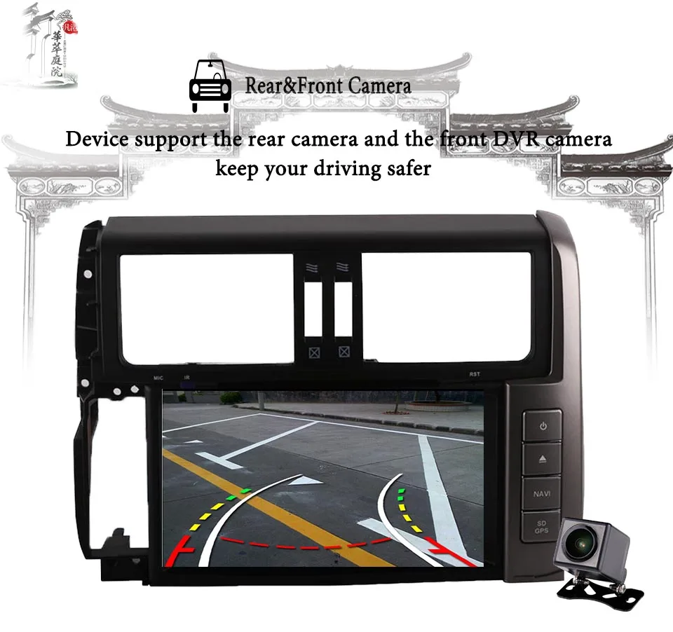 Android 10 0 Восьмиядерный 4 Гб + 64 ГБ Автомобильный dvd плеер для Toyota Land Cruiser Prado 150 2010 2013