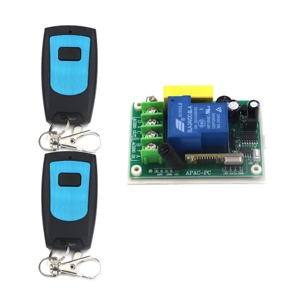 

1 канальный умный беспроводной пульт дистанционного управления AC 220 В, самоблокирующийся Синий Водонепроницаемый передатчик Артикул: 5327