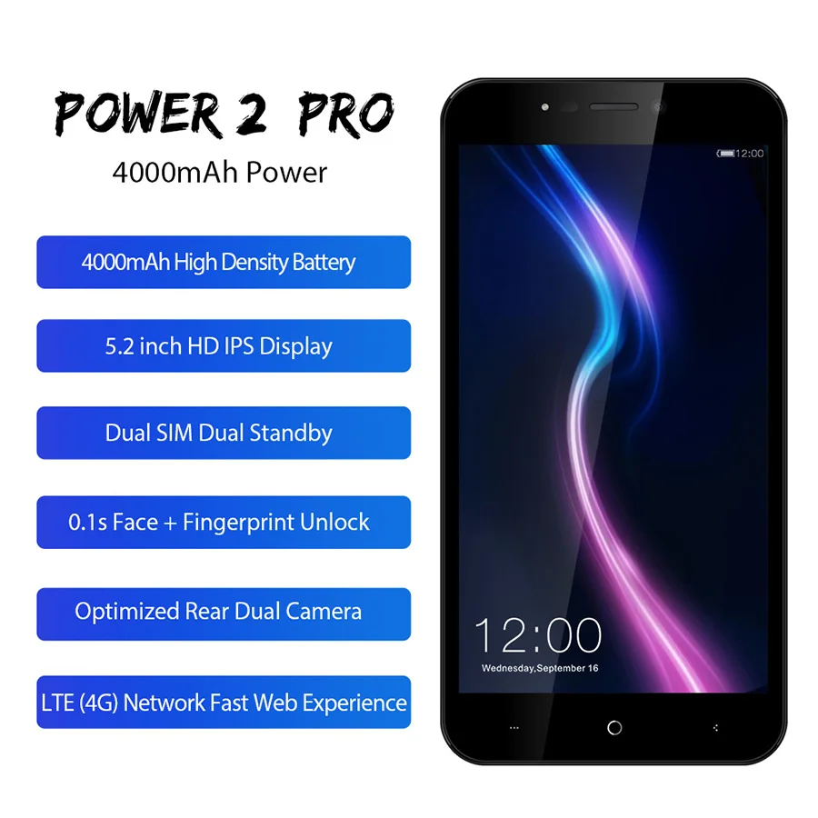 LEAGOO POWER 2 PRO 5 дюйма HD мобильный телефон Гб ОЗУ 16 ПЗУ 4000 мАч Android 8 1 MTK6739 четыре ядра