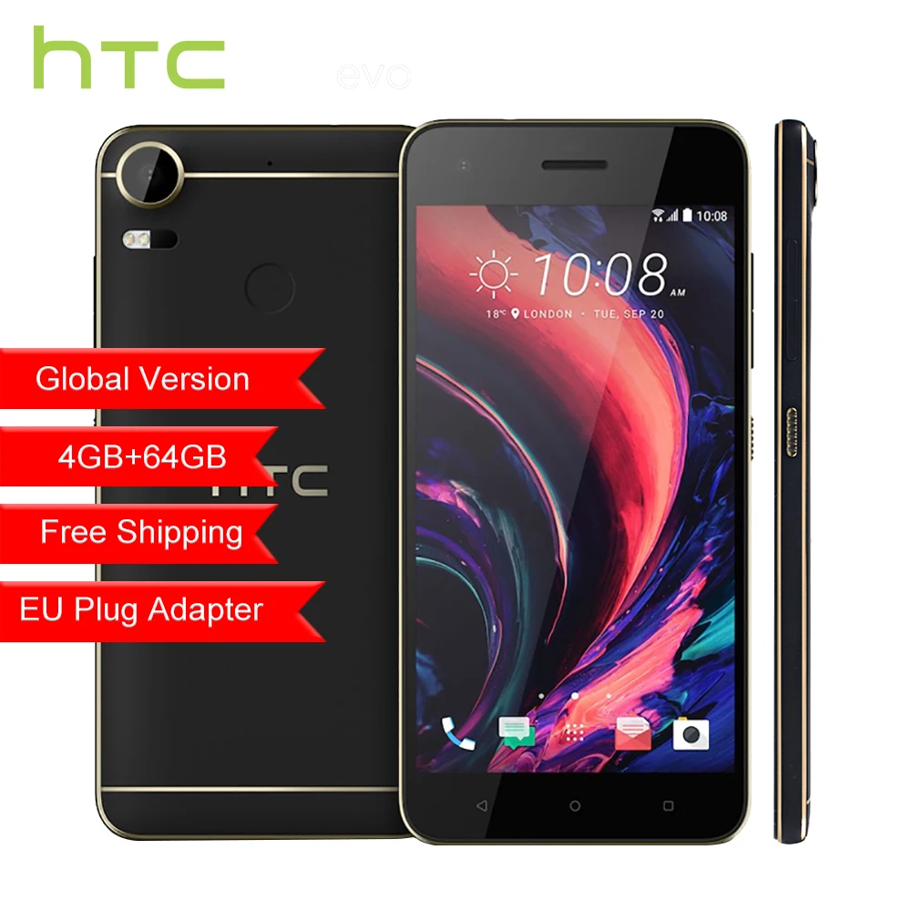 Оригинальный htc желание 10 Pro 4 ГБ 64 г LTE мобильный телефон 5 дюймов Octa Core Dual SIM 20 0 МП
