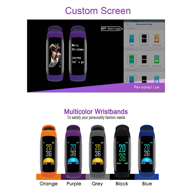 Z17C Smartband Фитнес браслет Цвет Экран IP67 Водонепроницаемый сердечного ритма Смарт-браслет с уровень кислорода в крови монитор фитнес-трекер