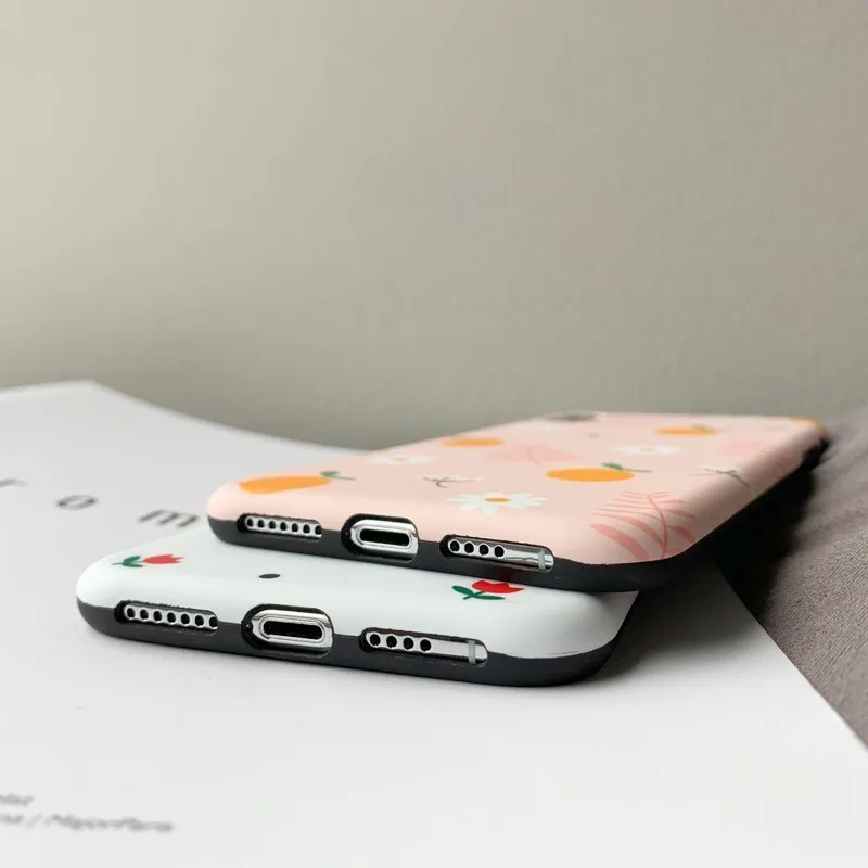 Летний чехол для телефона с свежим цветком iphone 7 8 X Xr Xs Max матовый стильный