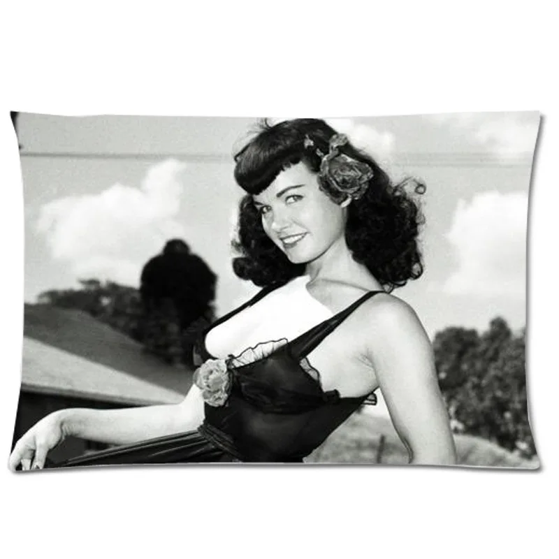 Pin-up Bettie Page двусторонний чехол для подушки с принтом прямоугольный чехол для подушки из полиэстера, наволочка для подушки 50x75 см - Цвет: 1