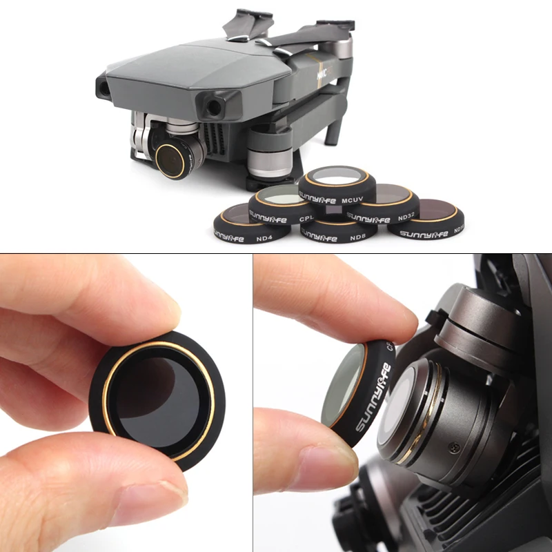 6 шт. фильтры для DJI MAVIC PRO/Platinum ND4/8/16/32 MCUV CPL Циркулярный поляризационный фильтр с ультратонкой оправой Камера Комплект фильтр для объектива DJI Mavic аксессуары