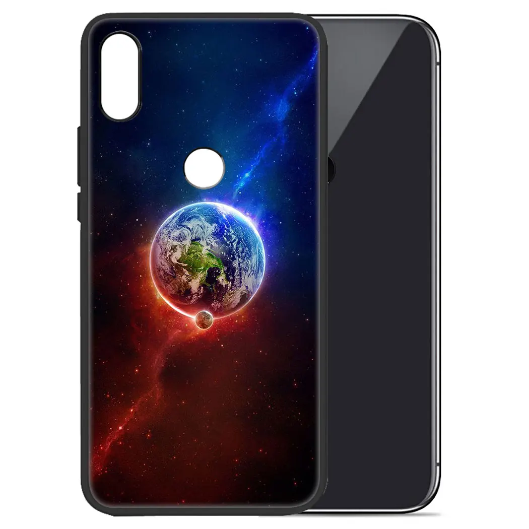 IYICAO Cartoon Moon Stars Planet Soft Case for Xiaomi Redmi Go Note 5 6 7 Pro 5A Prime 4 4X Phone |