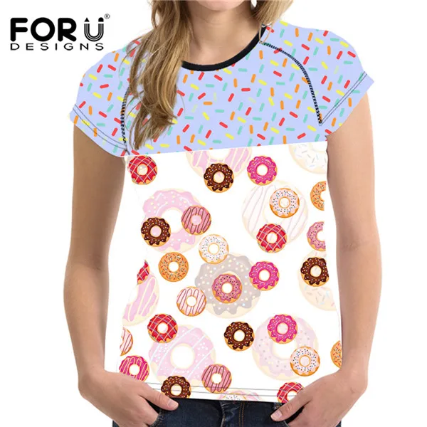 FORUDESIGNS/женская футболка с принтом стоматолога из мультфильма; брендовая одежда; топ с коротким рукавом; футболки для женщин; комфортные топы с круглым вырезом