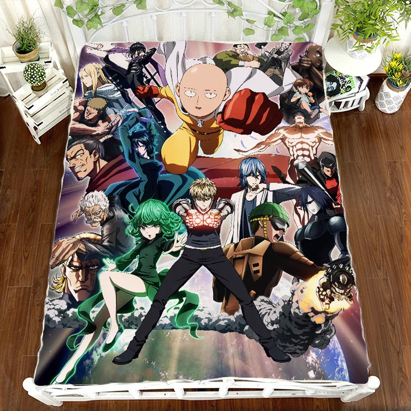 Простыня с Аниме Манга ONE PUNCH MAN простыня 150*200 см | Дом и сад