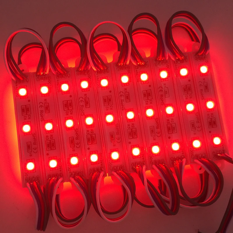 Оптовая Продажа 1000 шт. DC12V SMD 5050 3 светодиодный s RGB модуль IP65 Водонепроницаемый