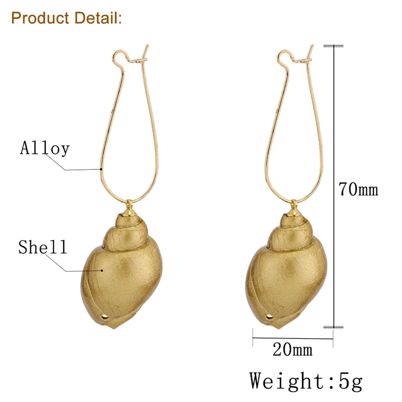 Женские серьги-подвески Junlead винтажные из металла и золота в стиле панк ювелирные