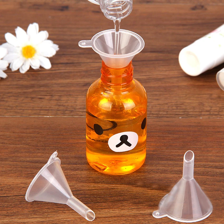 5 шт. прозрачный мини пластиковые воронки Духи Диффузор Масло жидкое Lab
