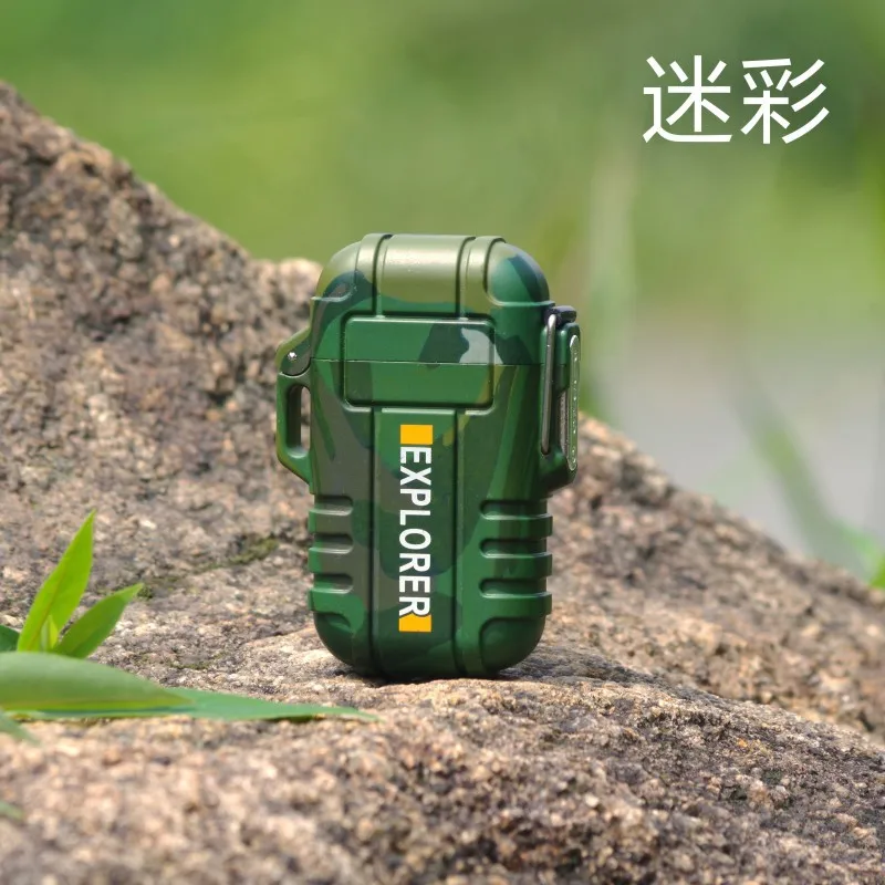 Зажигалка для курения с двойной дугой Explorer водонепроницаемая ветрозащитная