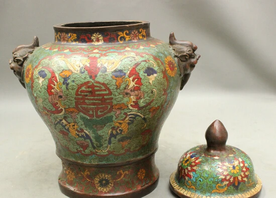 Оптовая продажа фабрики 12 Старый Китайский Перегородчатой Фиолетовый Бронза