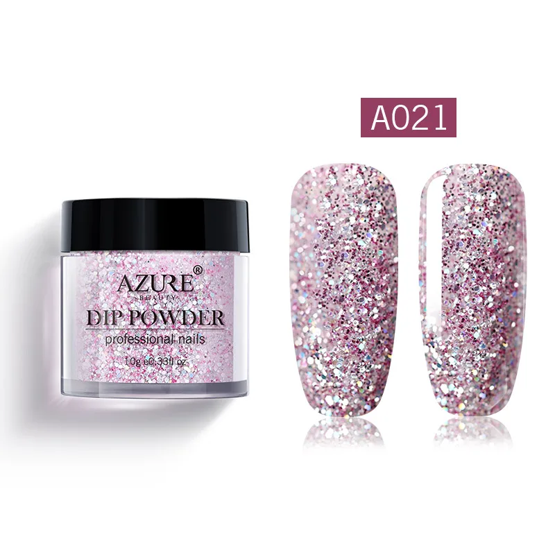 Пудра для ногтей Azure Beauty Dip матовый эффект блестящий градиент цвета пудра топ