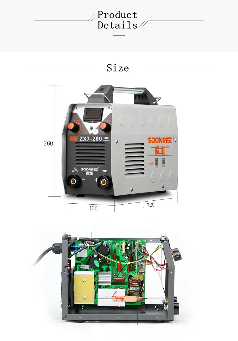 AC220V ZX7-200 однофазный мини DC сварочный аппарат Инвертор DC ручной дуговой сварочный аппарат бытовой сварочное оборудование