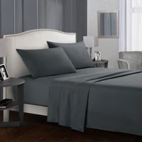 pure color bedding set brief bed linens flat sheetfitted sheetpillowcase queen king size gray soft comfortable white bed 38