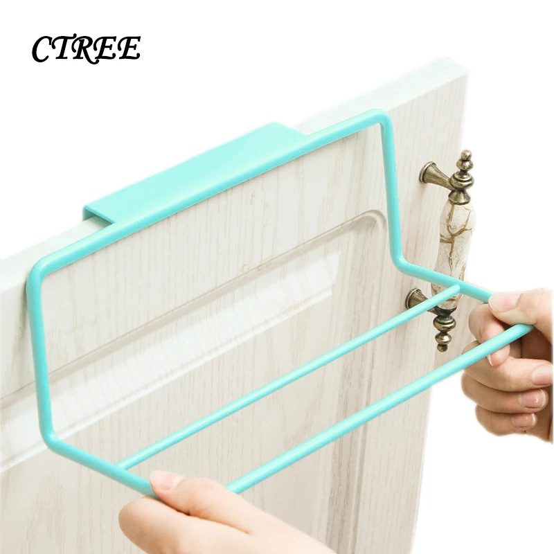 

CTREE 1Pcs Single/Double Pole Nailless Bathroom Towel Rack Kitchen Debris Tack Wardrobe Dtorage Tack Home Daily Storage C691