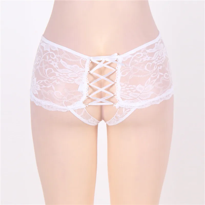 White Lady Panties Женские трусики, Размеры s 5XL 6XL, нижнее белье больших размеров, женское нижнее белье с вырезами, женские трусики на шнуровке сзади, сексуальные трусики - Цвет: White Lady Panties
