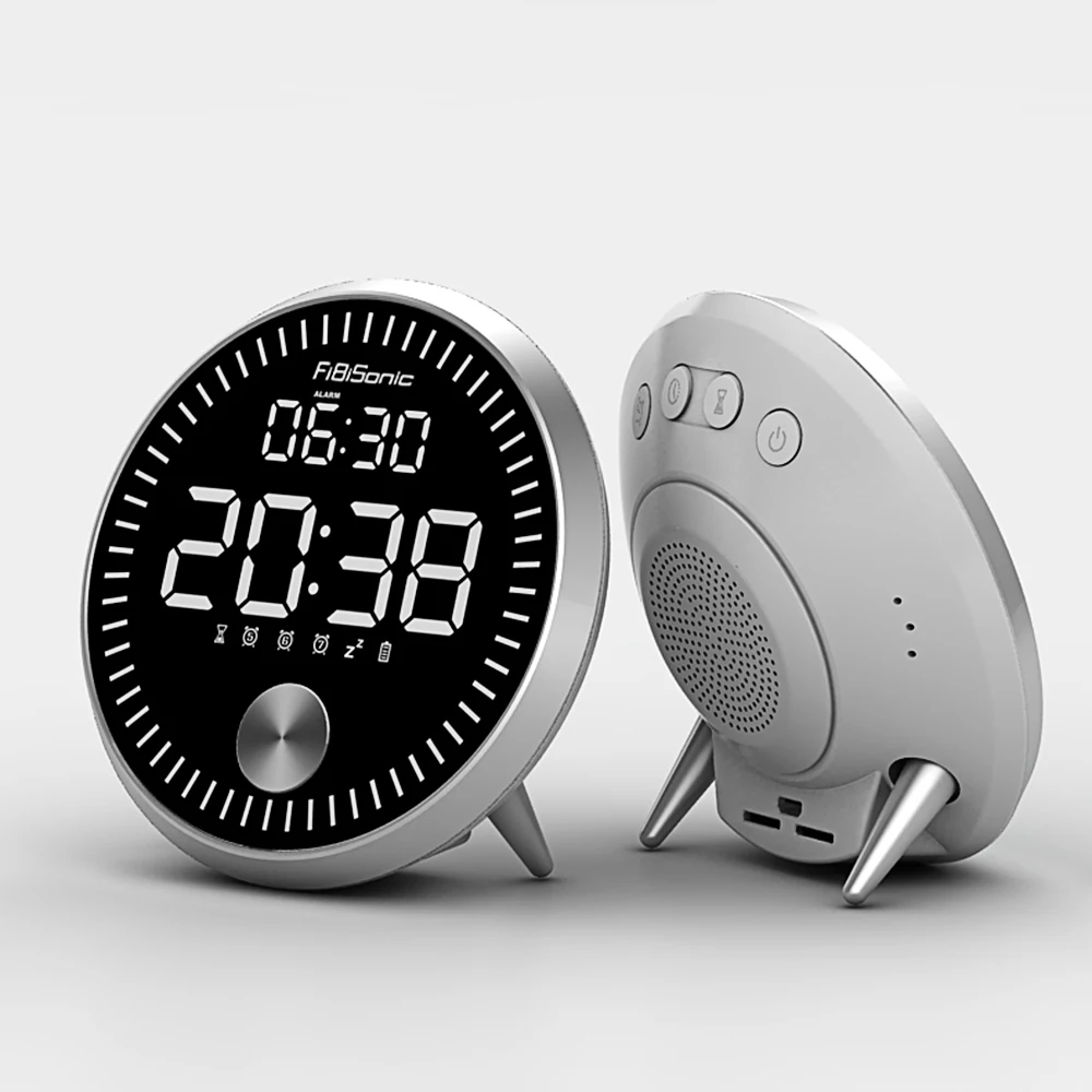 Электронные часы будильник Suncree с металлической зарядкой светодиодные