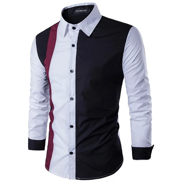 Zogaa Новинка 2018 мужская хлопковая рубашка Slim Fit Модная Повседневная деловая с