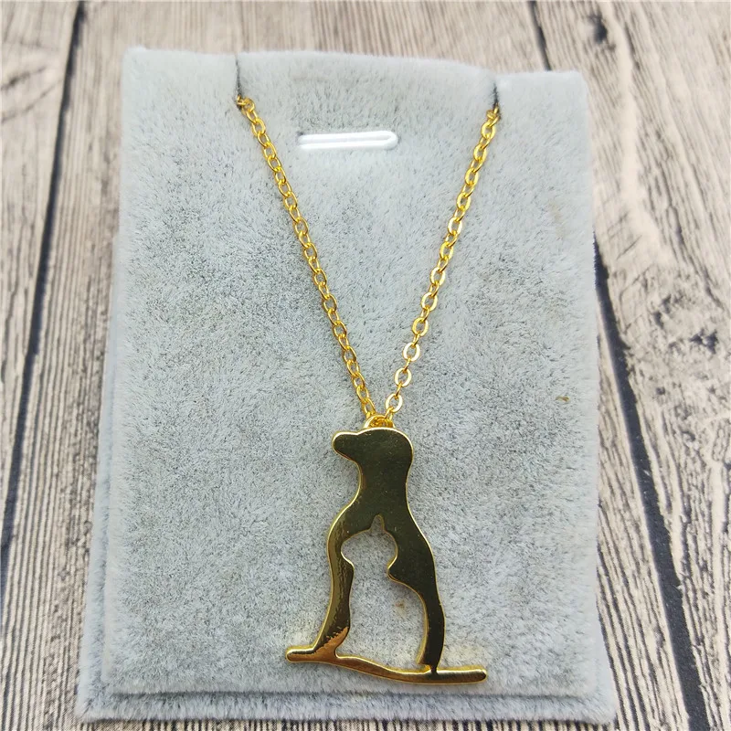 Новое милое ожерелье с силуэтом для собаки и кошки золотистого цвета серебряное