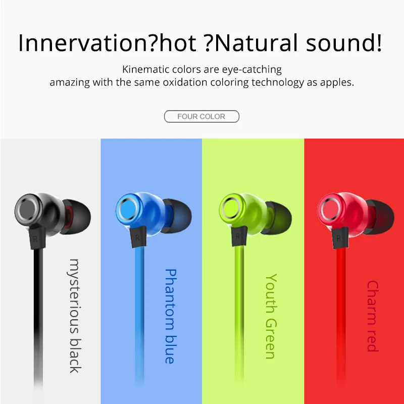 ROCKSPACE Игровые наушники Bluetooth 5,0 с шейным ремешком, наушники-вкладыши, аудио с микрофоном, гарнитура с насыщенными басами для спорта, наушники