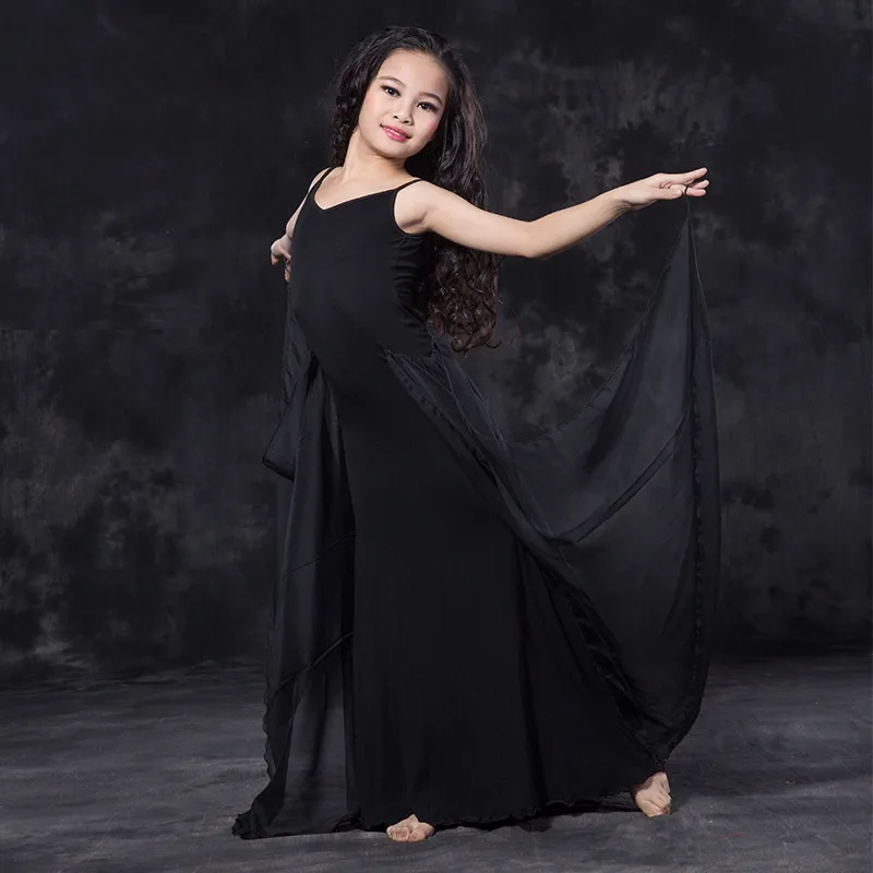 1 piece only dress Дети ребенок танец живота Танцы живота Индийский, цыганский Танцы танцевальные костюмы одежда бюстгальтер, пояс шарф кольцо юбка комплект с платьем костюм 68 - Цвет: 1 piece only dress