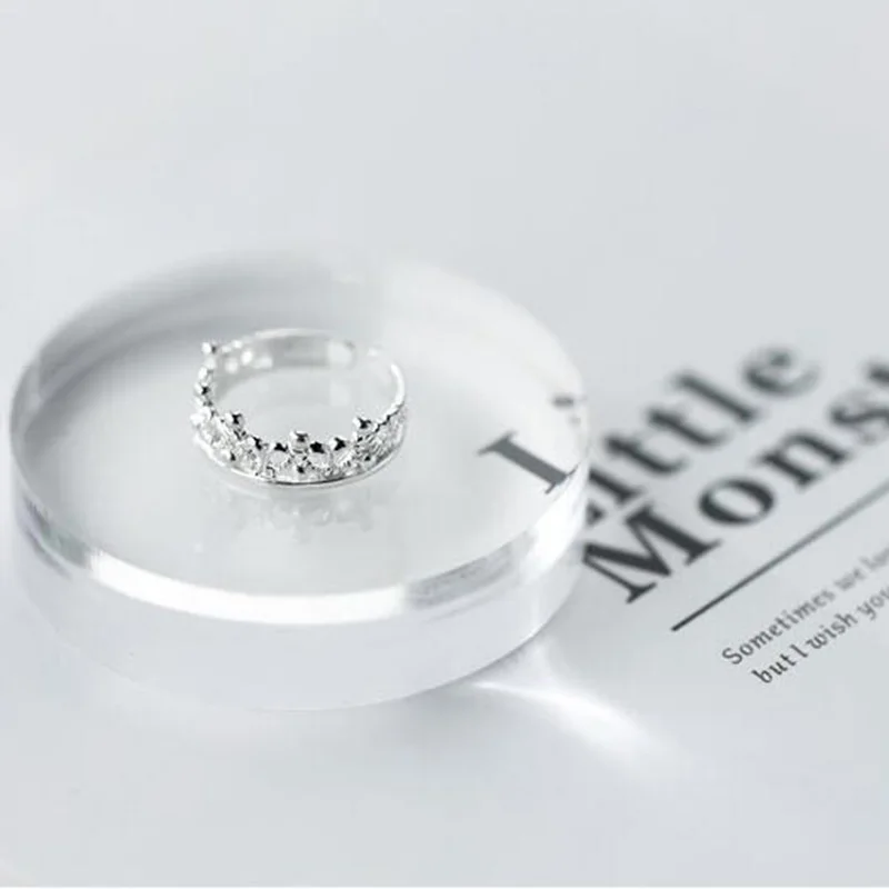 Стерлинговое Серебро 925 кольца для женщин простой перстень оригинальный дизайн