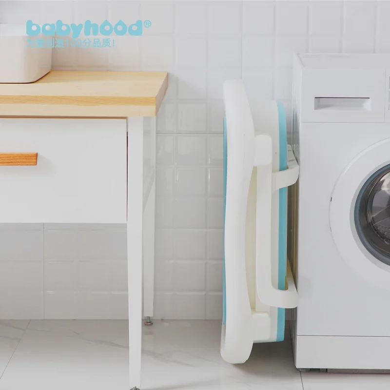 Большой размер складная детская Ванна для ванной утолщенная однотонная