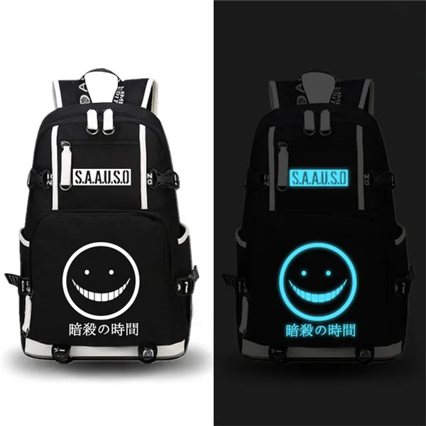 Убийство в классной комнате рюкзак женский Mochila школьные сумки из плотной ткани Светящийся рюкзак для ноутбука большой рюкзак для путешествий - Цвет: 1