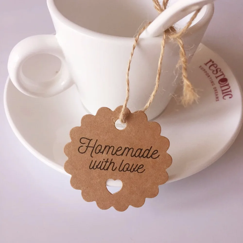 100 шт. ручная работа крафт бирка сделай сам вечерние свадебные подарочные бирки