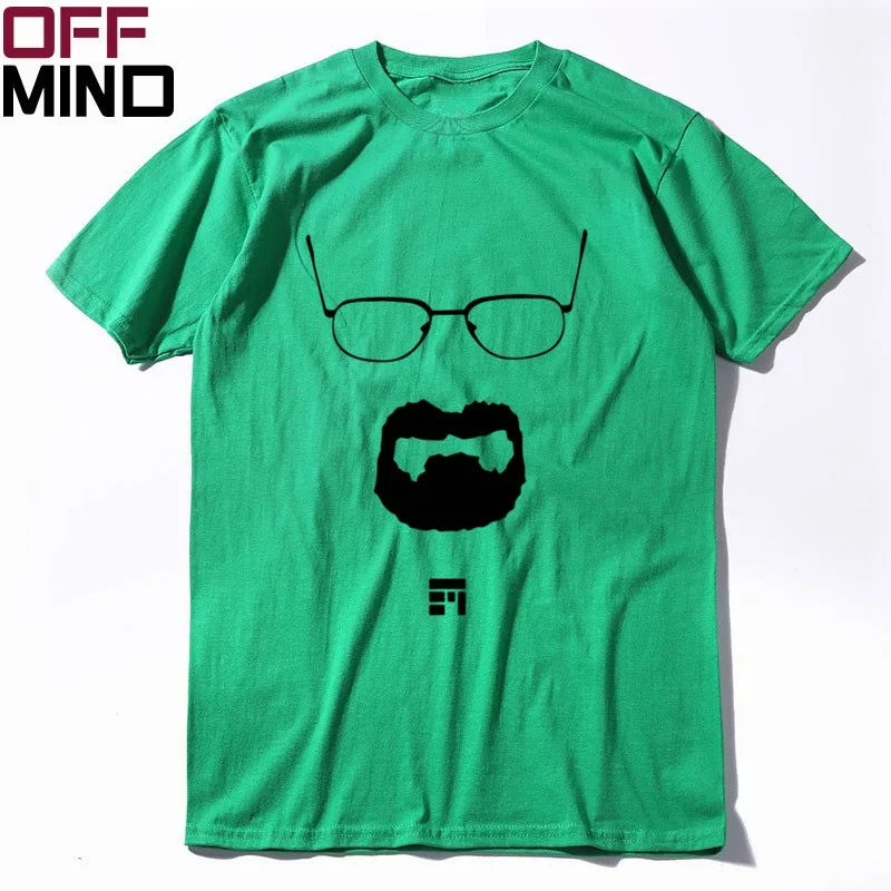 BR0131OM-GREEN OFFMIND, хлопок, короткий рукав, heisenberg, Мужская футболка, летняя, свободная, breaking bad, Мужская футболка, крутая футболка, футболки BR0131 - Цвет: BR0131OM-GREEN